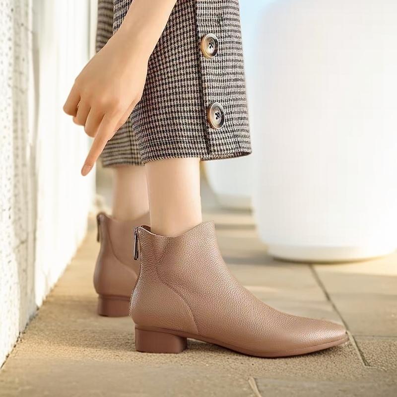 Fashion Woman Short Shoes Zip Elegant With Low Heels Booties Office Plain Sale Fashion 2025 Y2k Comfortable Hot Ankle Boots for Women