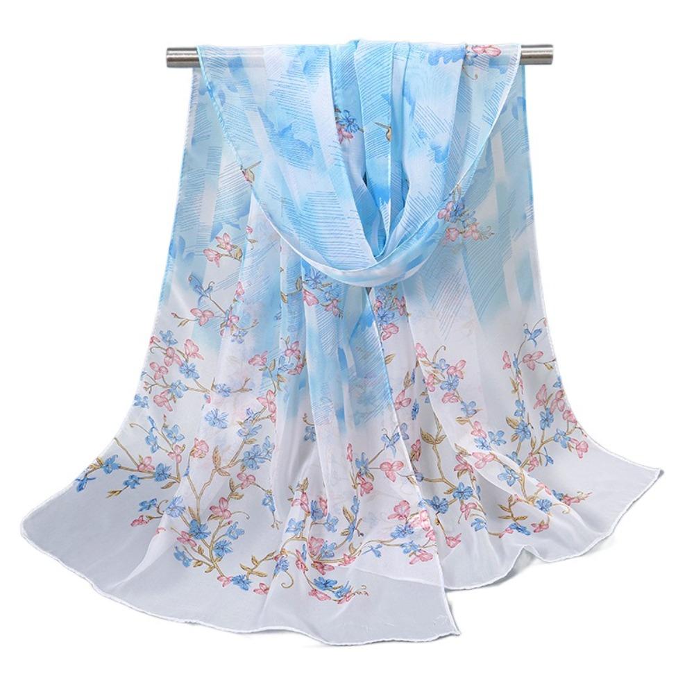 Blumendruck Sonnenschutzschal Weiche Damen Wickelschals Neuer Schal Seide