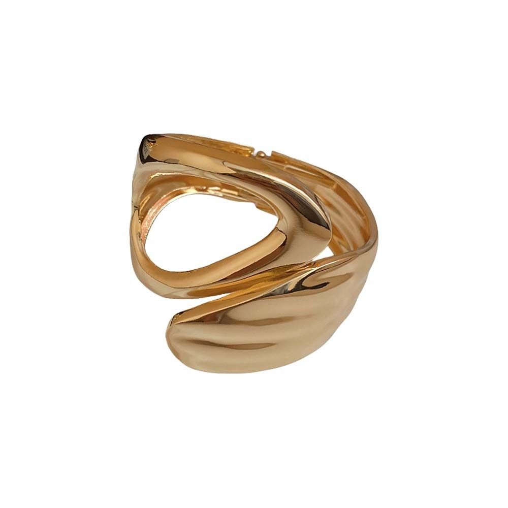 Metal Wide Irregular Open Bangle Europe American Style Exaggerated Bracelet  Decoration