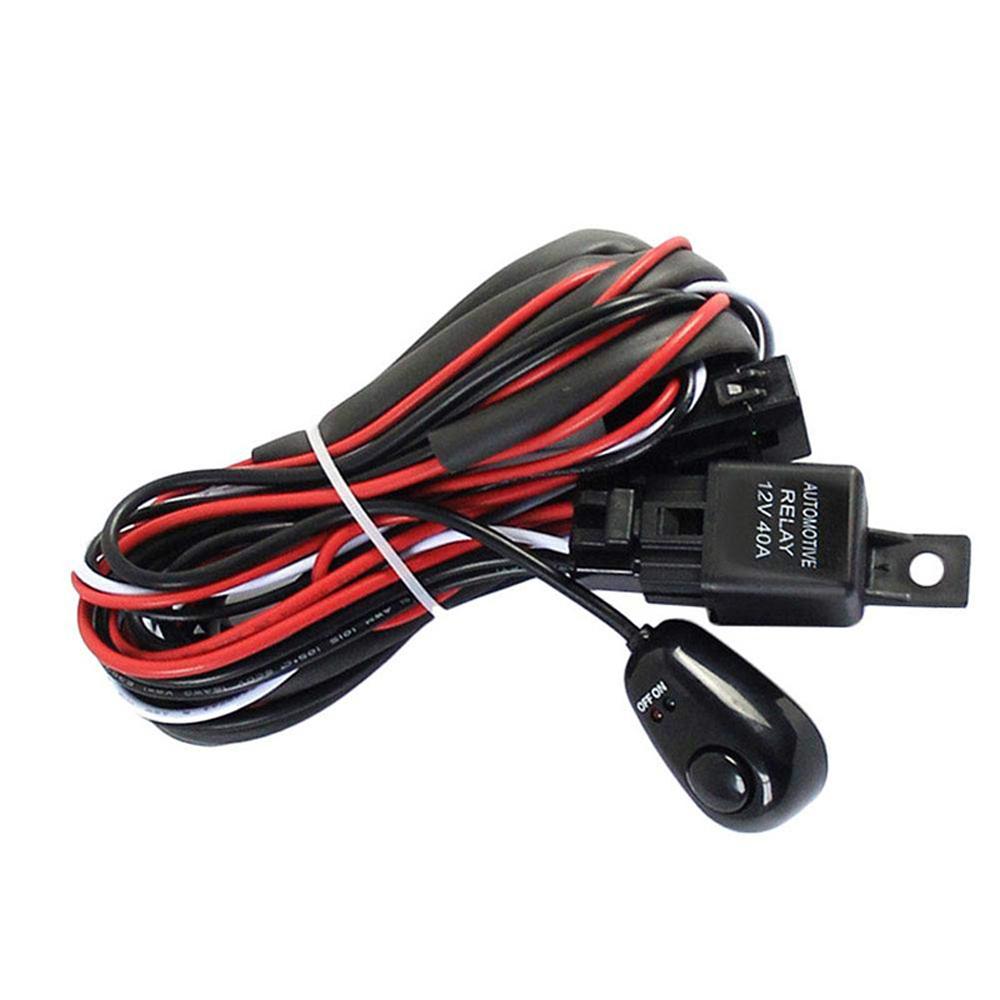 12Volt 40A Car Light Wire Set High Power One-Drive-Two Car Lamp Wire PureCopper Wire Group Car Spotlights Switch Wiring Group