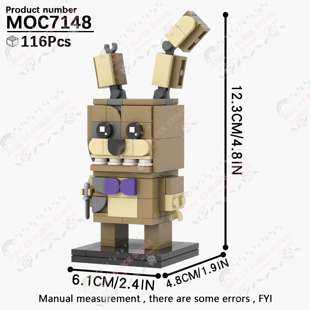 

MOOXI Серія Жахливих Ігор Вбивця Ведмідь Набір Будівельних Блоків MOC Модель Для Дорослих Цеглинки DIY Монтессорі Дитяча Іграшка Подарунки Для Хлопця