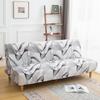 LANMOLIFE Foldable Sofa Bed Cover Stretch Futon Armless Sofa Bed Covers Removable And Washable Furniture Protective Covers