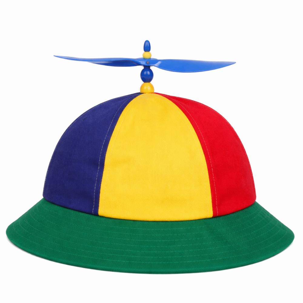 Detachable Bamboo Dragonfly Cap Cotton Colorful Helicopter Spiral Hat  Outdoor