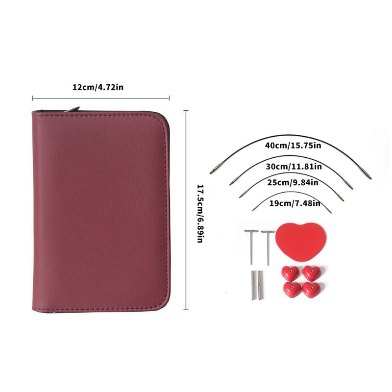 Rundstricknadel-Set Praktische Stricknadel Austauschbare Rundstricknadel Größe 3mm-6mm Häkelnadel