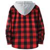 Herren-Sweatshirt mit kariertem Hemd und Kapuze, Knopf-Sweatshirt, lässiges Mode-Sweatshirt für Herren