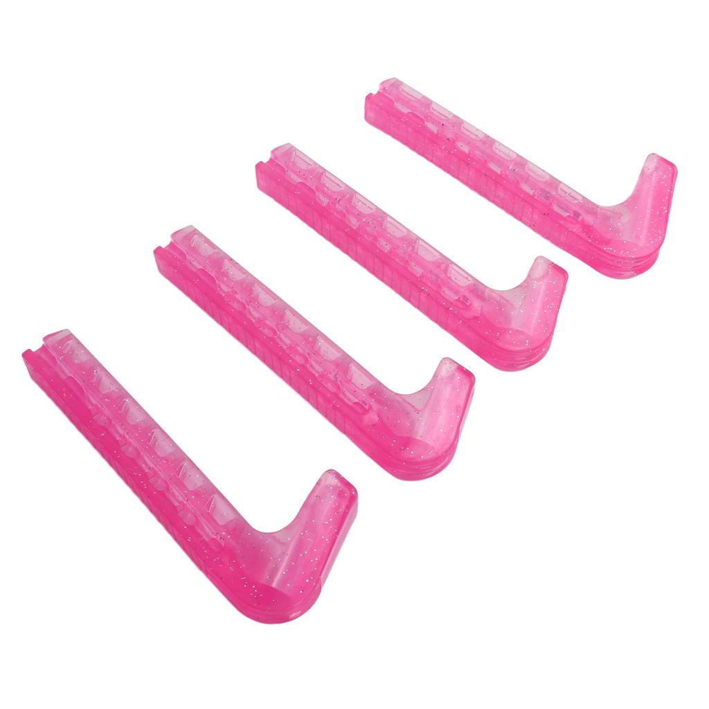 4 db Jégkorcsolya Védő Csúszásgátló Puha Műanyag Állítható Hokikorcsolya Pengevédők Otthon Rózsavörös