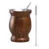 304 Stainless Steel Yerba Mate Cup Double Wall UPORS 8oz Argentine Yerba Mate Gourd With Bombillas and Cleaning Brush