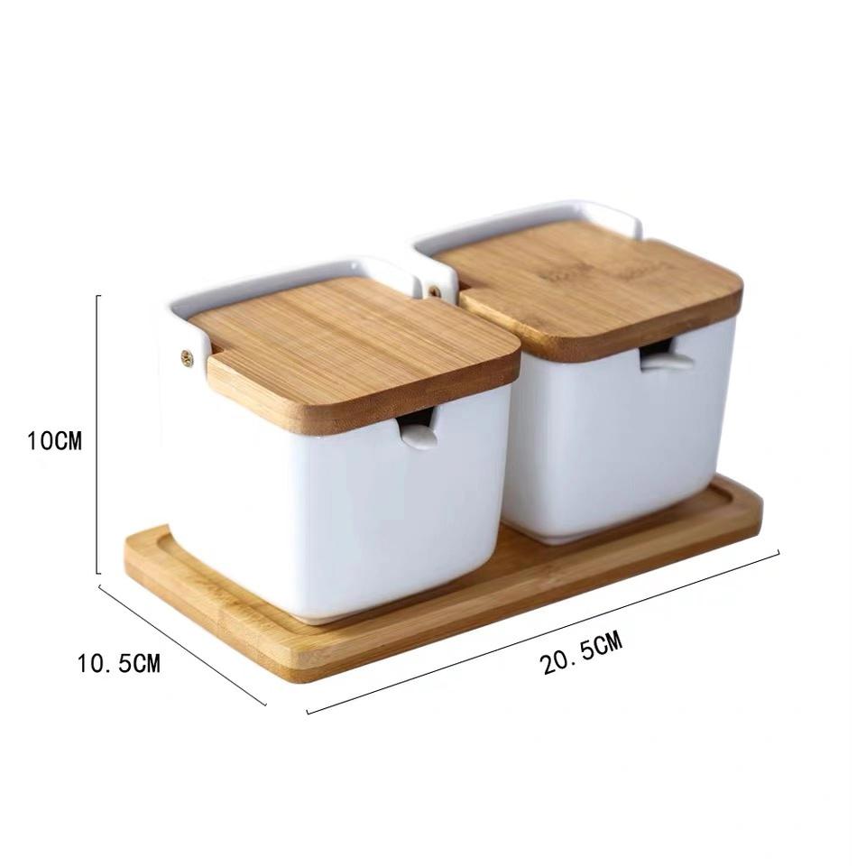 European Creative Ceramic Flip Seasoning Jar Cruet Salt Storage Tank Simple Spice Jar Kitchen Supplies Pepper Box Condiment Pot