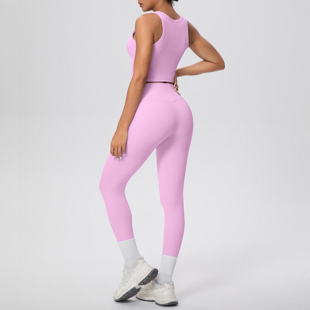 European Cloud-Feel Shock-Absorb I-Shaped Sports High-Waist Yoga Pants – Hip-Lifting and Tight-Fitting for Fitness and Running