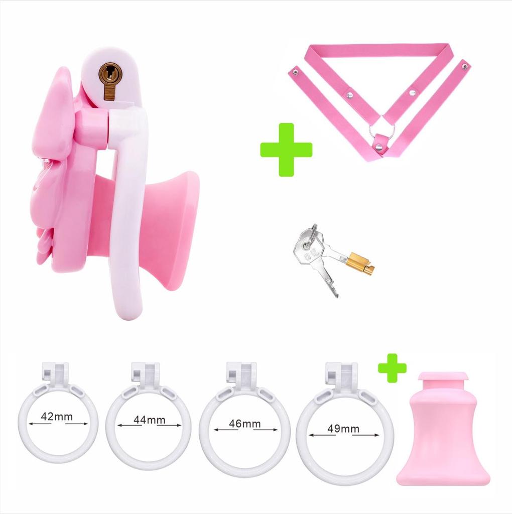 Chrysanthemum Bow Chastity Lock: Male Flat Lock and Restraint for TS Training