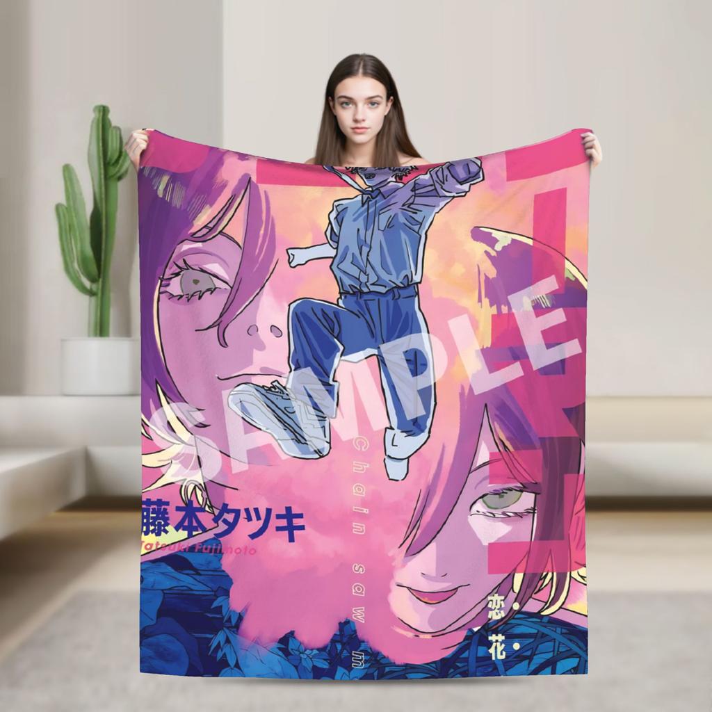 Chainsaw Man Reze Blankets Quality Soft Bedding Throws Winter Airplane Travel Living Room Funny Bedspread
