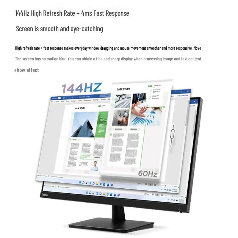 Lenovo ThinkVision S25-4e 24.5" FHD IPS 144Hz Monitor CN plug (adapter included)