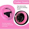 10 Pieces Fluffy Steering Wheel Covers Set,YSLSLOO Furry Steering Wheel Cover for Women Fashion Steering Wheel Cover Soft Steering Wheel Protector