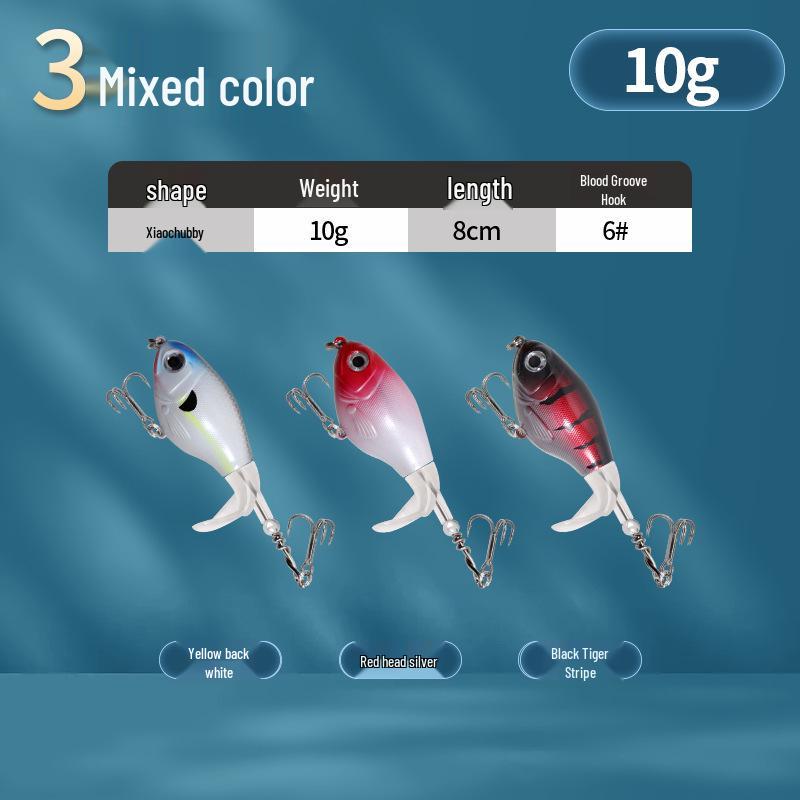 Floating Surface Tractor Lure for Freshwater Fish: Mandarin, Bass, Black Carp - Remote Casting Artificial Bait