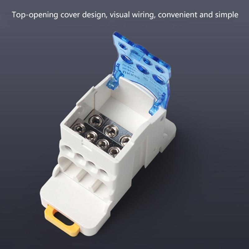 Plastic Junction Box Terminal Block Multi Outlet Terminal Block Rail Splitter Box For Electrical Installations