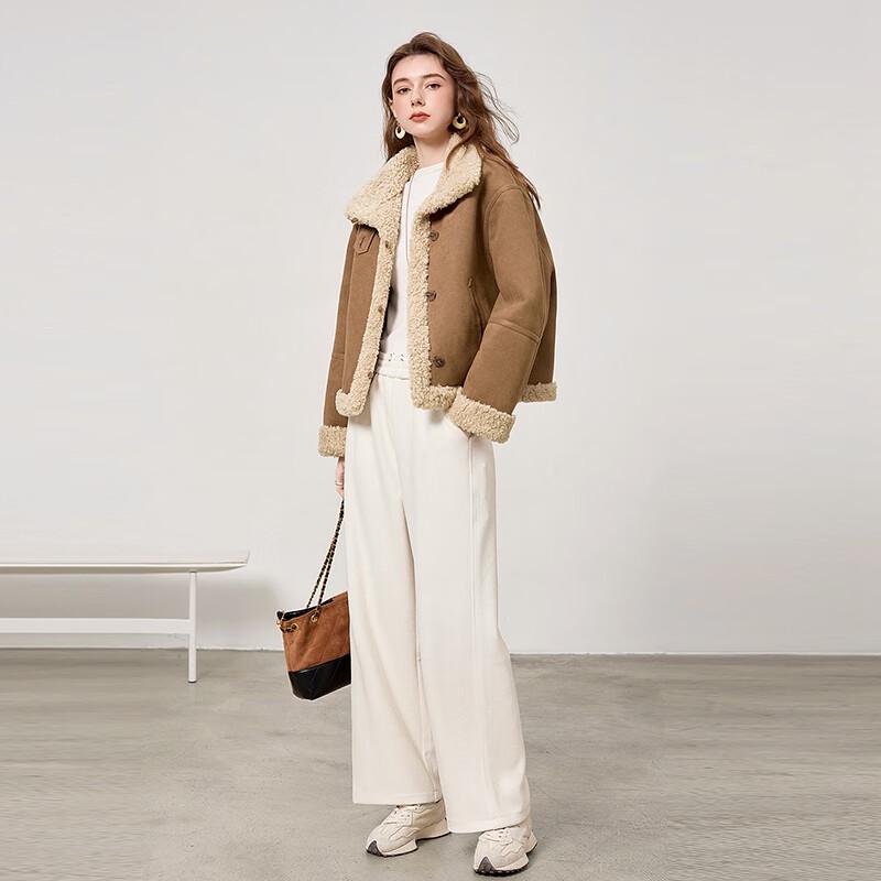 Women's Plush Lapel Short Winter Coat