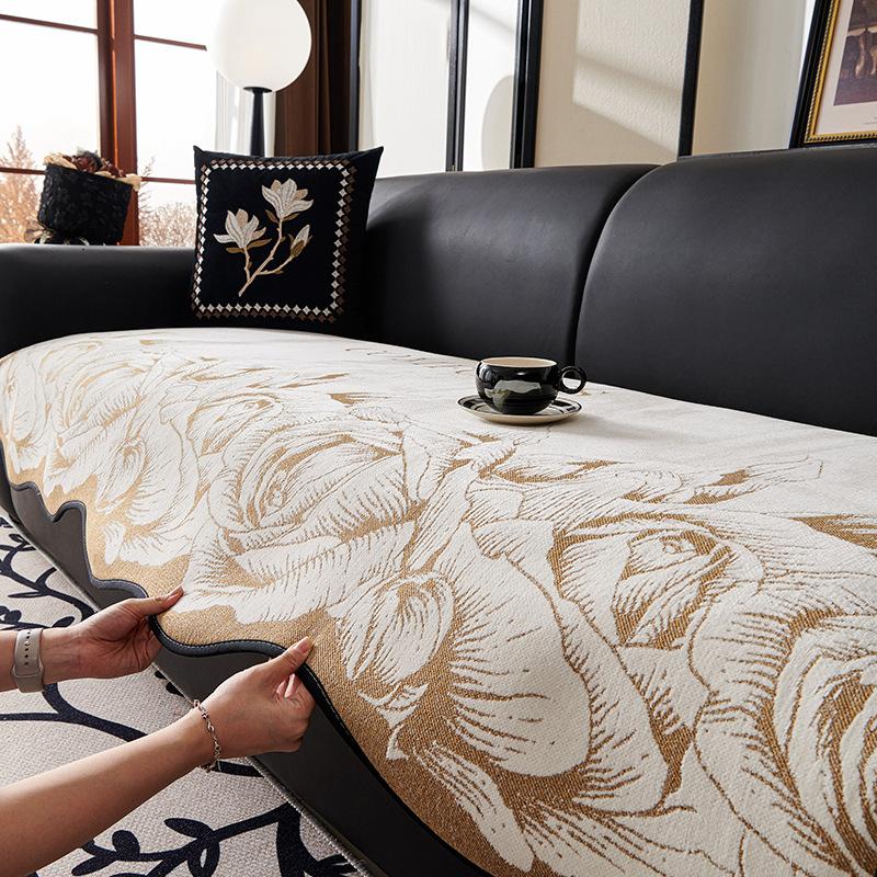 

Special-Shaped Sofa Cushion Universal In All Seasons New Sofa Seat Cushion Non-Slip Straight Row Three-Person High-End Cover Cloth Towel 90*90cm