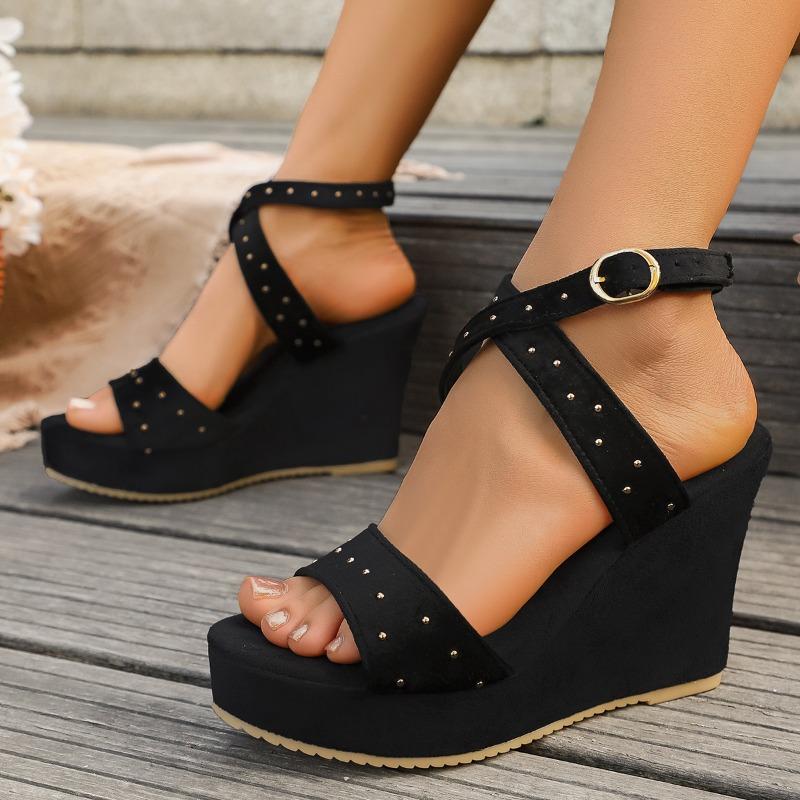 Wedge Sandals for Women's Outer Wear Summer Style New Style with Thick Soles