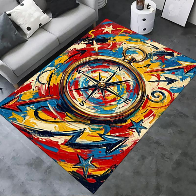 

2025 New Compass Carpet Rug for Living Room Bedroom Home Sofa Decoration,Kids play Non-slip Floor Mat168 40x60cm( 15x23in )