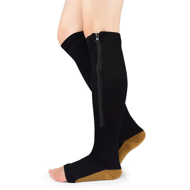 Zipper Compression Sports Socks - Beauty Leg Support Sox