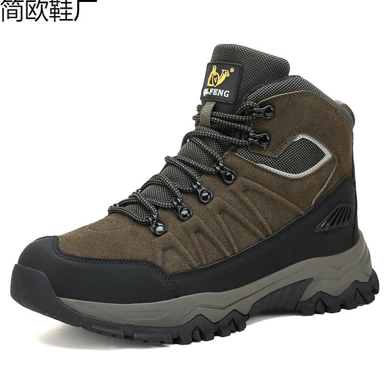 

Autumn and winter new outdoor men s casual non-slip comfortable hiking shoes high-top large-size cross 48