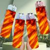 1PC Bright Red Orange Flame Fire Texture Print 750ml Color Plastic Sports Water Bottle Leakproof Flip Straw Lid Suitable for Sports Office Home Use