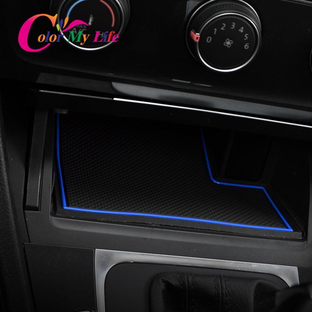 Anti-Slip Car Door Groove Mat for Volkswagen VW Golf 7 7.5 MK7 MK7.5 2013 - 2019 Silicon Gate Slot Pad Cup Mats