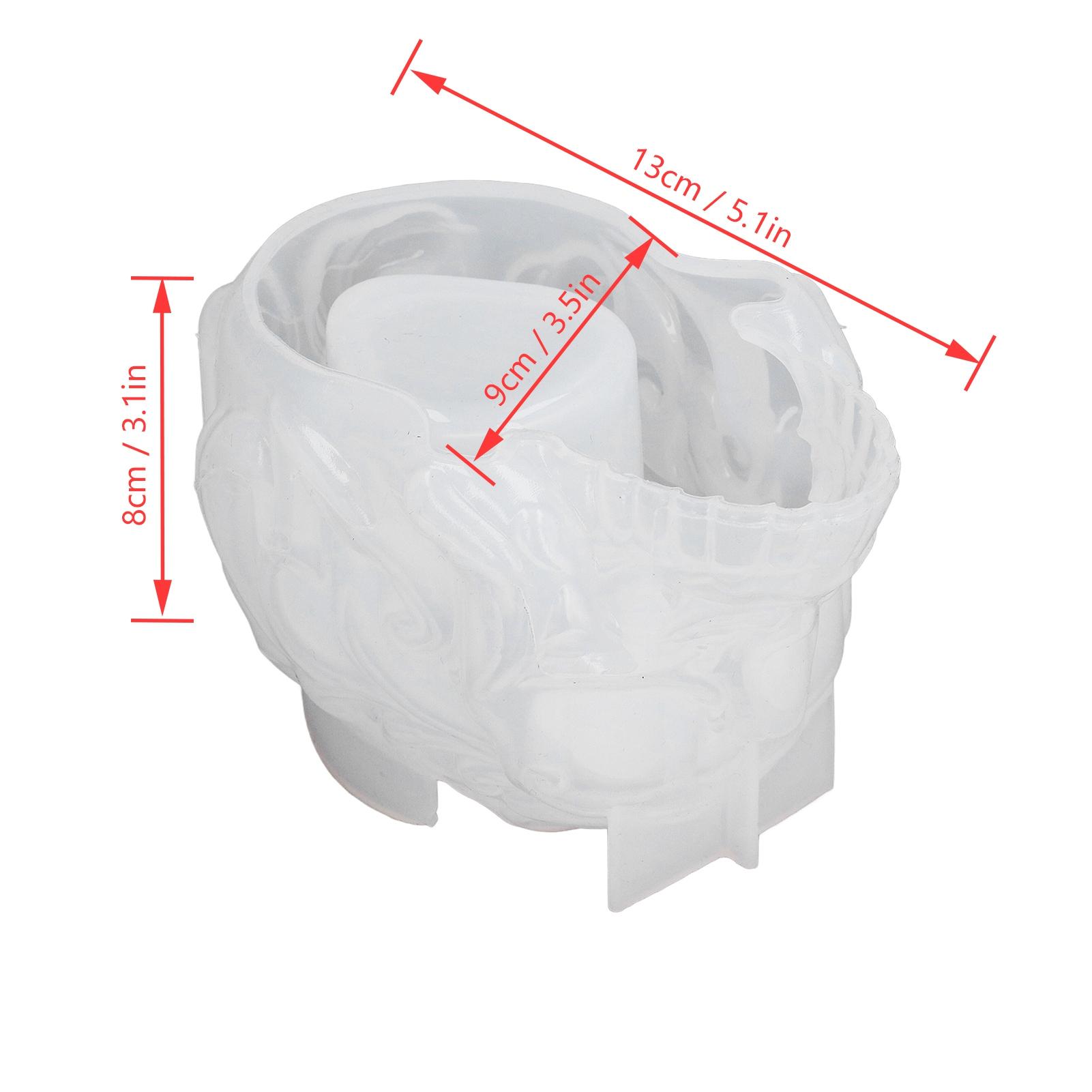 

3d Skull Head Silicone Mold Ashtray Epoxy Resin Mold Crafts Plaster Flowerpot Plant Pot Mould Skull Candle Soap Plaster Craft