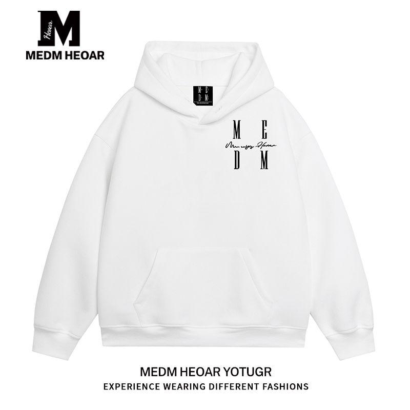 [Three Labels Complete] Medm Heoar [Same Style as Wang Heyi] American Hoodie Couple Fashion Brand Top