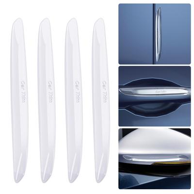 2Pcs/4Pcs Car Bumper Door Edge Wheel Eyebrow Rearview Mirror Protection Rubber Auto Protector Guard Scratch Sticker Trim Strips