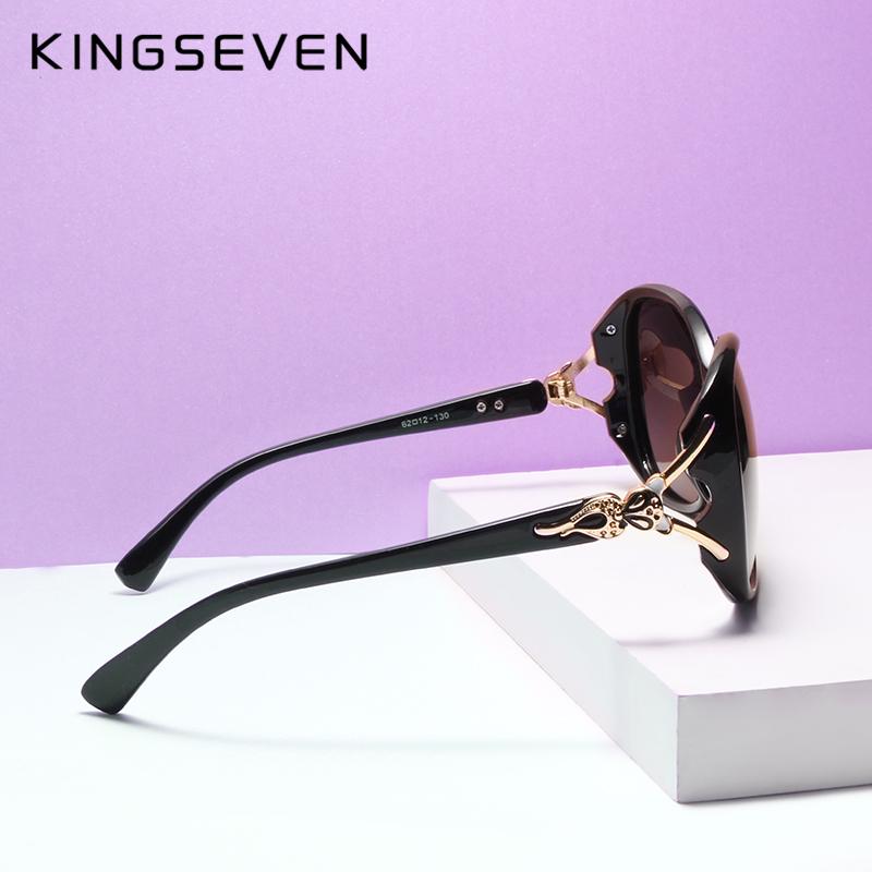 Kingseven Luxusní brýle Polarized Retro Big Frame Lady Brand Designer Sluneční brýle