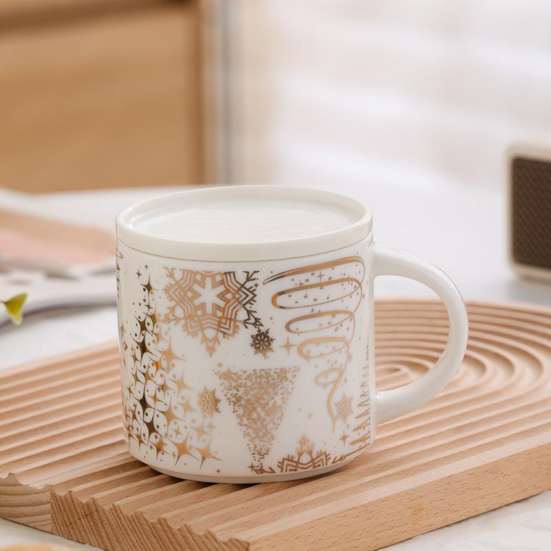 Christmas City Cup Gift Box, Stacked Cup With Lid, Extra Large Christmas Gift Gift
