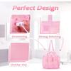 Bathroom Organizer Mesh Shower Bag Multi Pocket Drawstring Bag Foldable Storage Bag  Beach