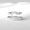 High-End S925 Sterling Silver Layered Mountain Peak Ring for Women - Micro-Inlaid Fashion European and American Style Index Finger Jewelry.