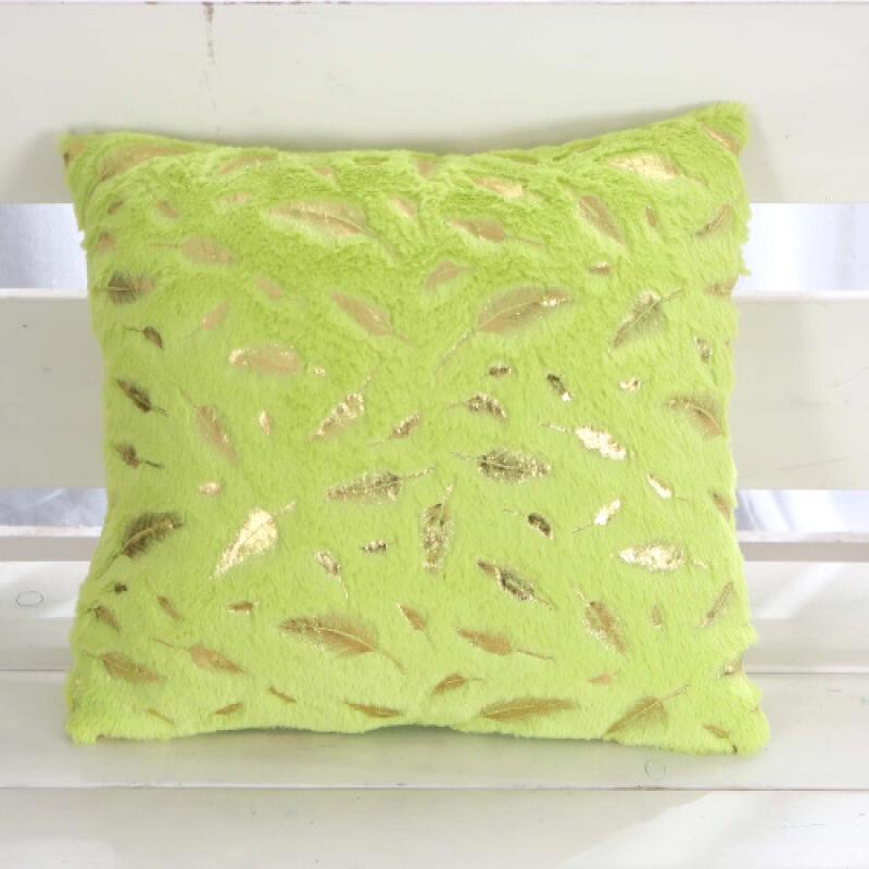 43X43Cm Cushion Cover Short Plush Gold Plated Throw Pillow Embedded Decoration Cushion Home Pillow Cover Coreless Single Pillow Cover