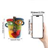 12.5x12x9cm Flower Arrangement Picasso Style Resin Flower Pot Home Decor Abstract Human Face Design Artistic Home Decor Luxury 1PC