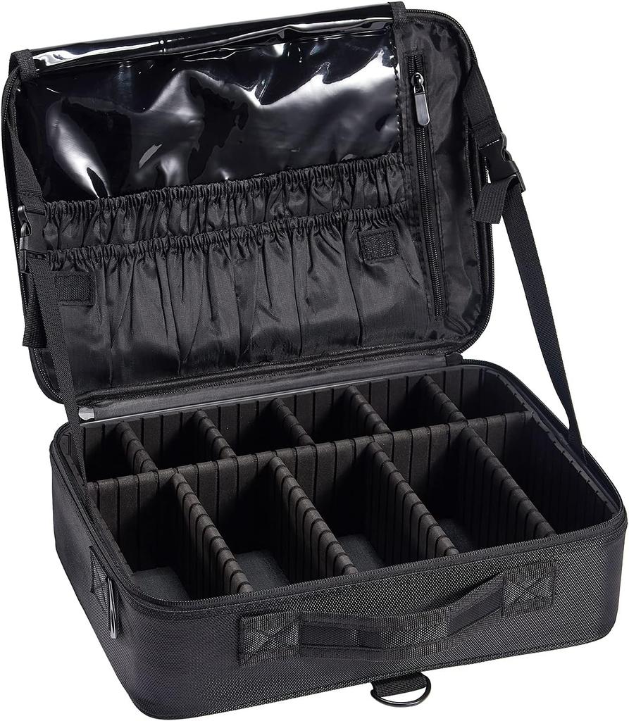 Professional Nylon Makeup Case Adjustable Shoulder Strap Portable Cosmetic Bag for Nail Hairdressing Accessories Makeup Storage