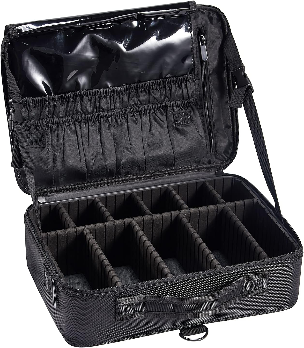 Professional Nylon Makeup Case Adjustable Shoulder Strap Portable Cosmetic Bag for Nail Hairdressing Accessories Makeup Storage