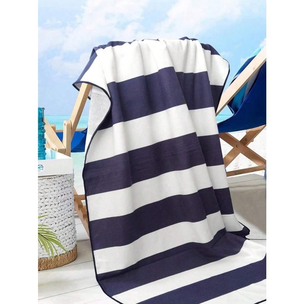 1PC Watercolor Striped Print Quick Dry Lightweight Breathable Soft Comfortable Beach Towel Summer Pool and Outdoor Activities