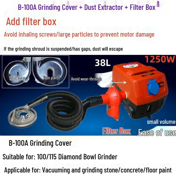 100-Type Dust-Free Vacuum Grinding Angle Grinder Protective Cover