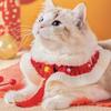 Pet Accessories Adjustable New Year Cat Scarf Comfortable Cartoon Handwoven Puppy Collar Soft Lucky Blessing Bib Collar New Year