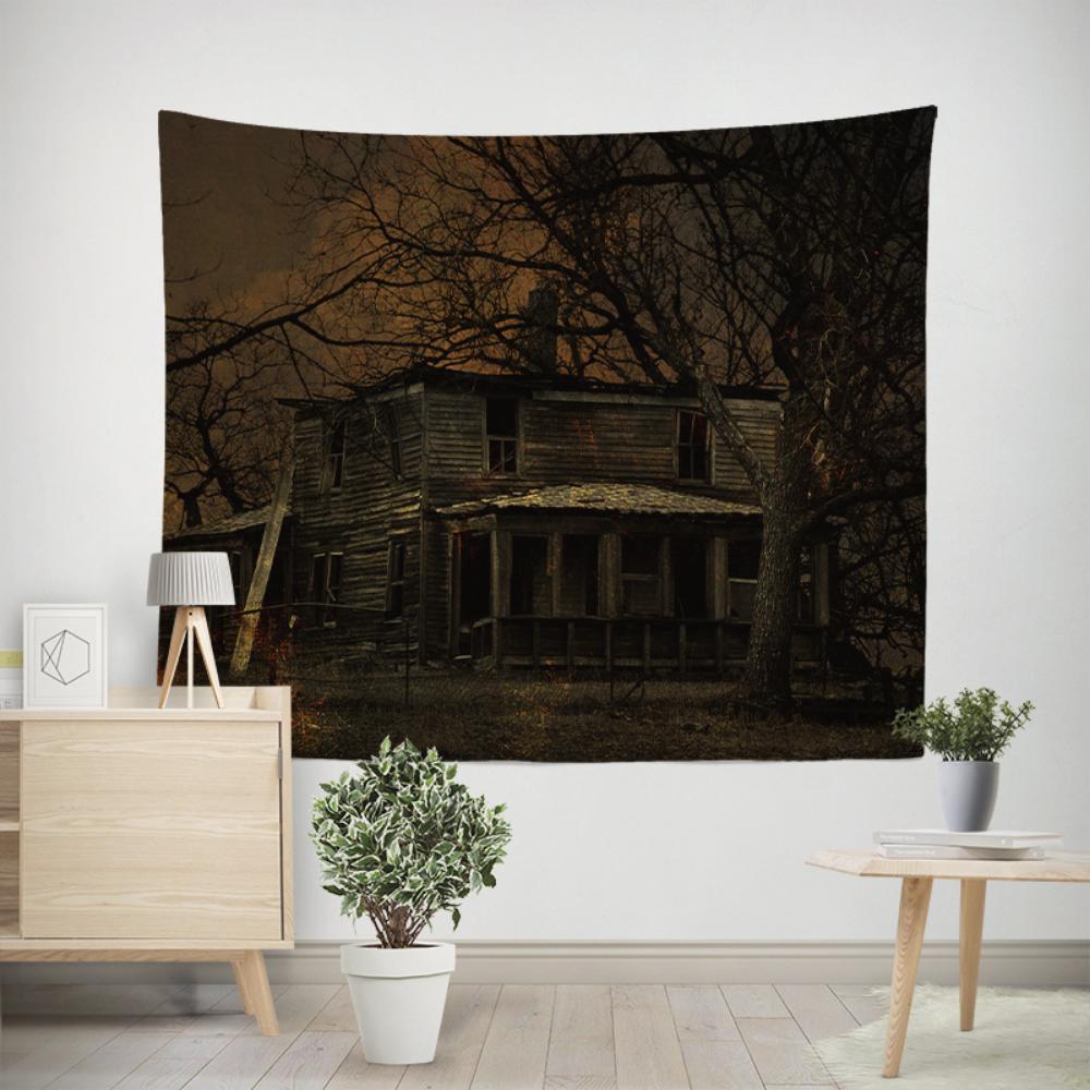 Украшение комнаты Картина Окно Пейзаж Гобелен Общежитие Ремонт Фоновая ткань Гостиная — фото 5