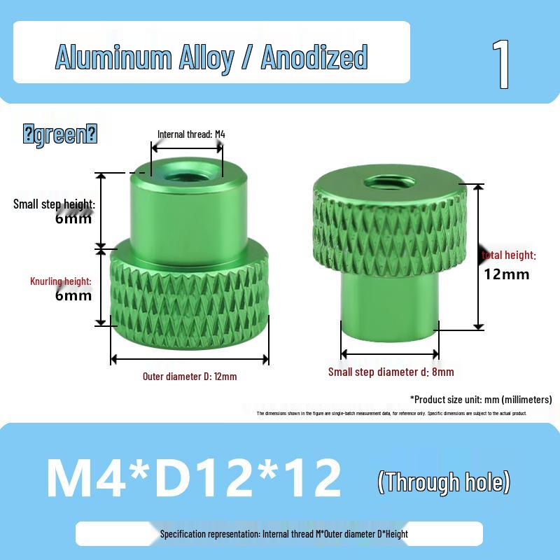 National Standard Aluminum Knurled Hand-Twist Nut M3-M10