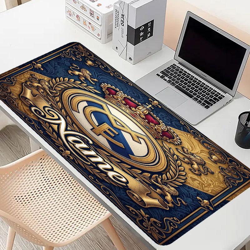 Personalizovaná podložka pod myš s motivem Real Madrid CF, Podložka na stůl pro notebook PC, Dekorativní podložka na stůl pro domácí klávesnici, Dárek