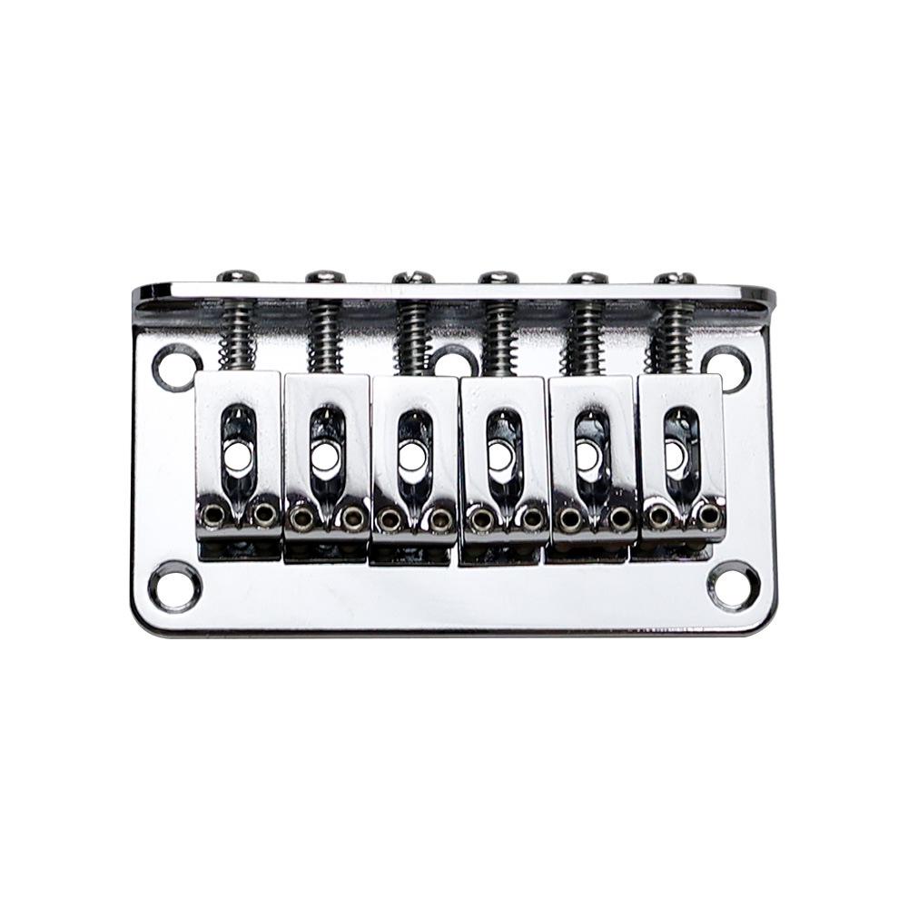 Electric Guitar Chrome/Black Bridge Tailpiece String Holder, 78MM
