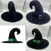 Velvet Witch Hat Red Witch Costume Accessory For Halloween Party