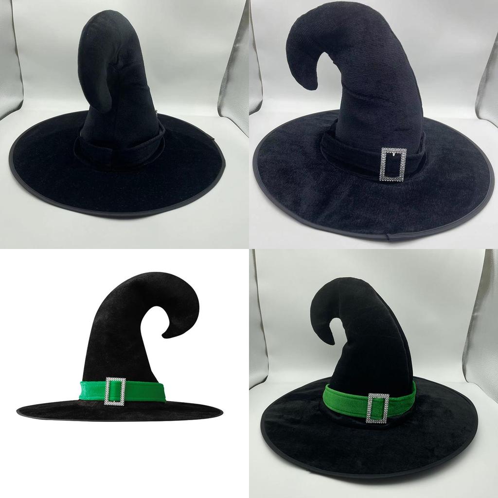 Velvet Witch Hat Red Witch Costume Accessory For Halloween Party
