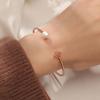 European American High-End Fashionable Light Luxury Gold Plated Snake-Shaped Open Zircon Cuff Bracelets Women New Cross-Border