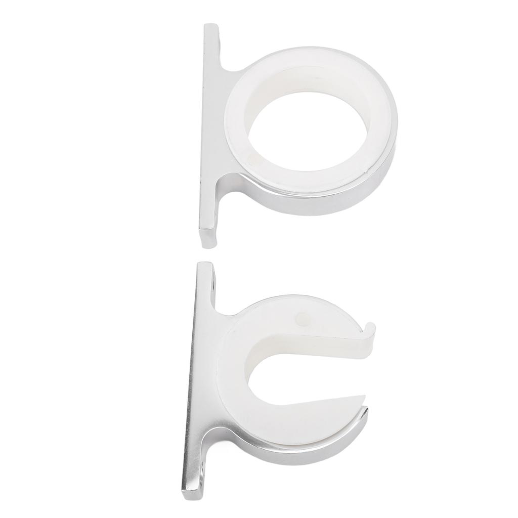 Single Rod Rack Set Aluminum Alloy Anodized Finish Multifunctional Secure Support Flexible Installation for Wood Metal