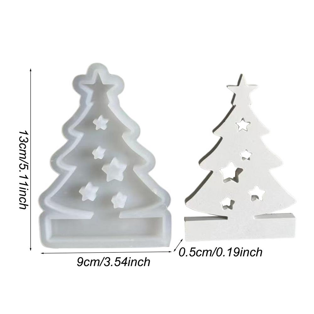 Christmas Tree Mold Candle Holder Making Mould Silicone Plaster Molds Resin Candle Holder Mold Cement Mould Epoxy Casting Molds